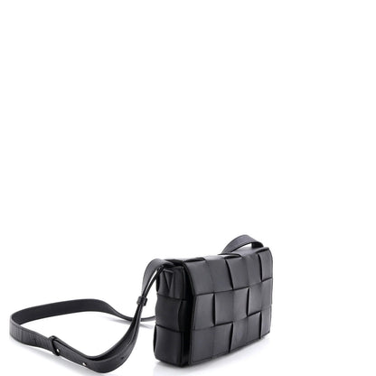 Bottega Veneta Cassette Crossbody Bag Maxi Intrecciato Leather Small