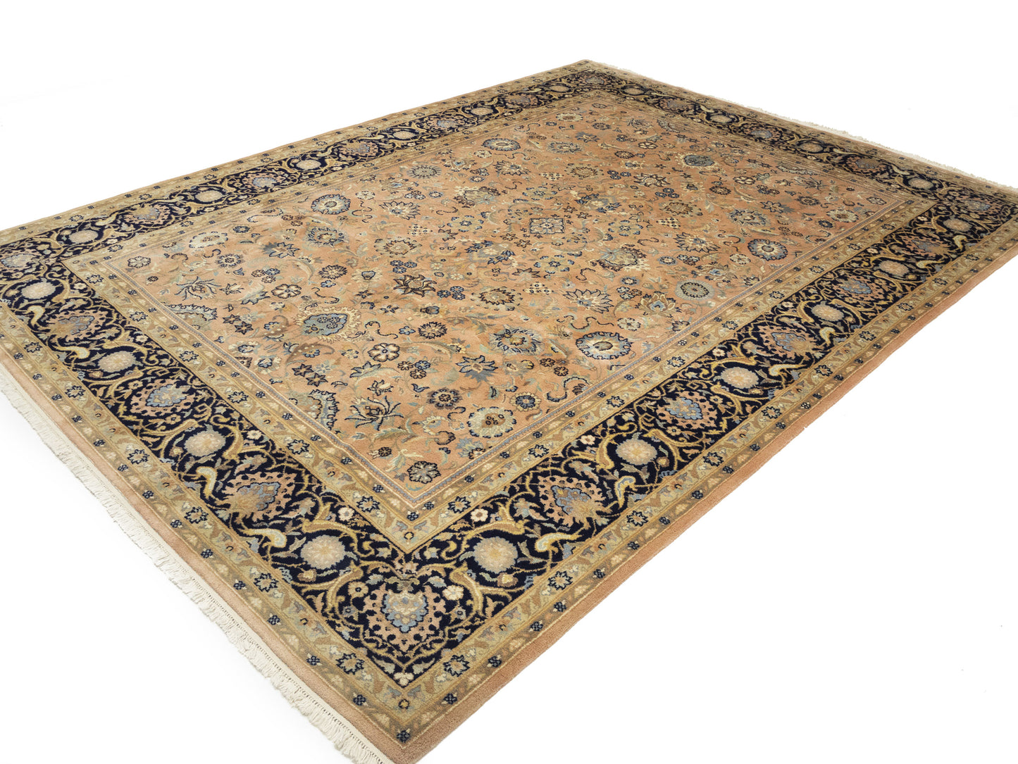 Traditional Floral Hand-Knotted Oriental Rug Wool Carpet 9X12 ft Home Decor