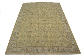 Hand-Knotted Oriental Rug Muted Antique-Washed