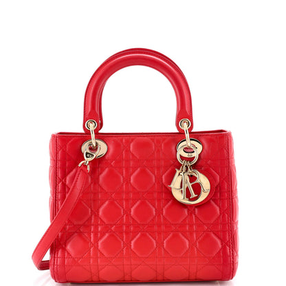Christian Dior Lady Dior Bag Cannage Quilt Lambskin Medium