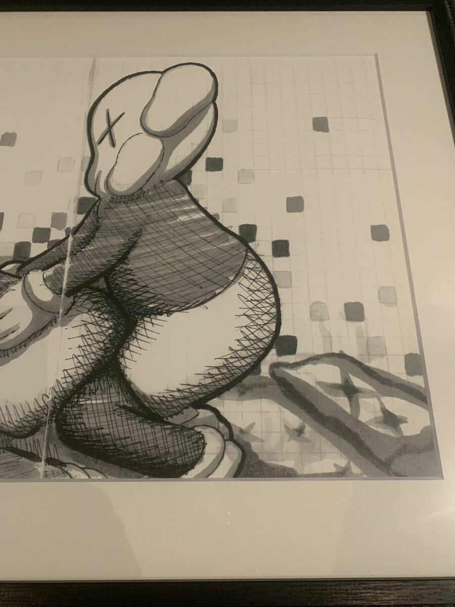 Kaws Ed85 Original Silkscreen Serigraph  - Artomatic 2002 Coa Art Print Framed