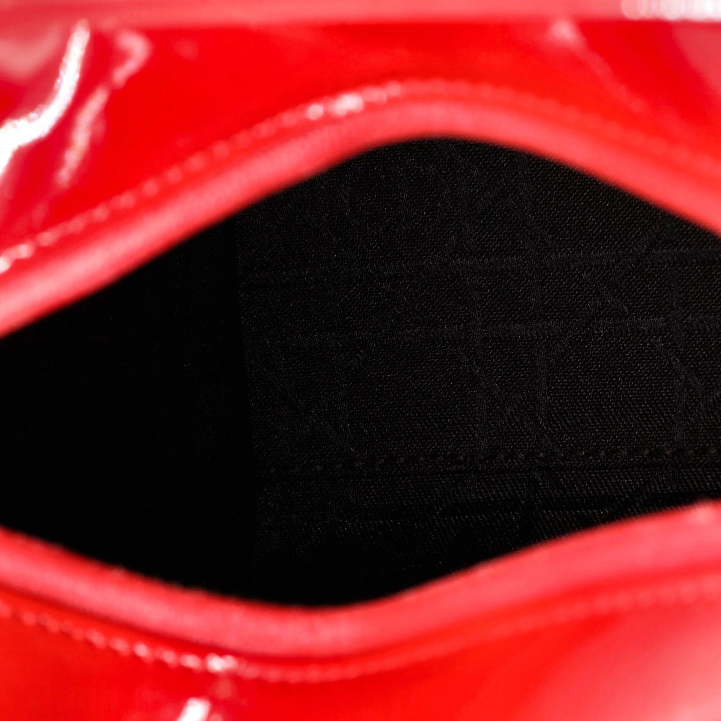 Christian Dior Lady Dior Bag Cannage Quilt Patent Medium