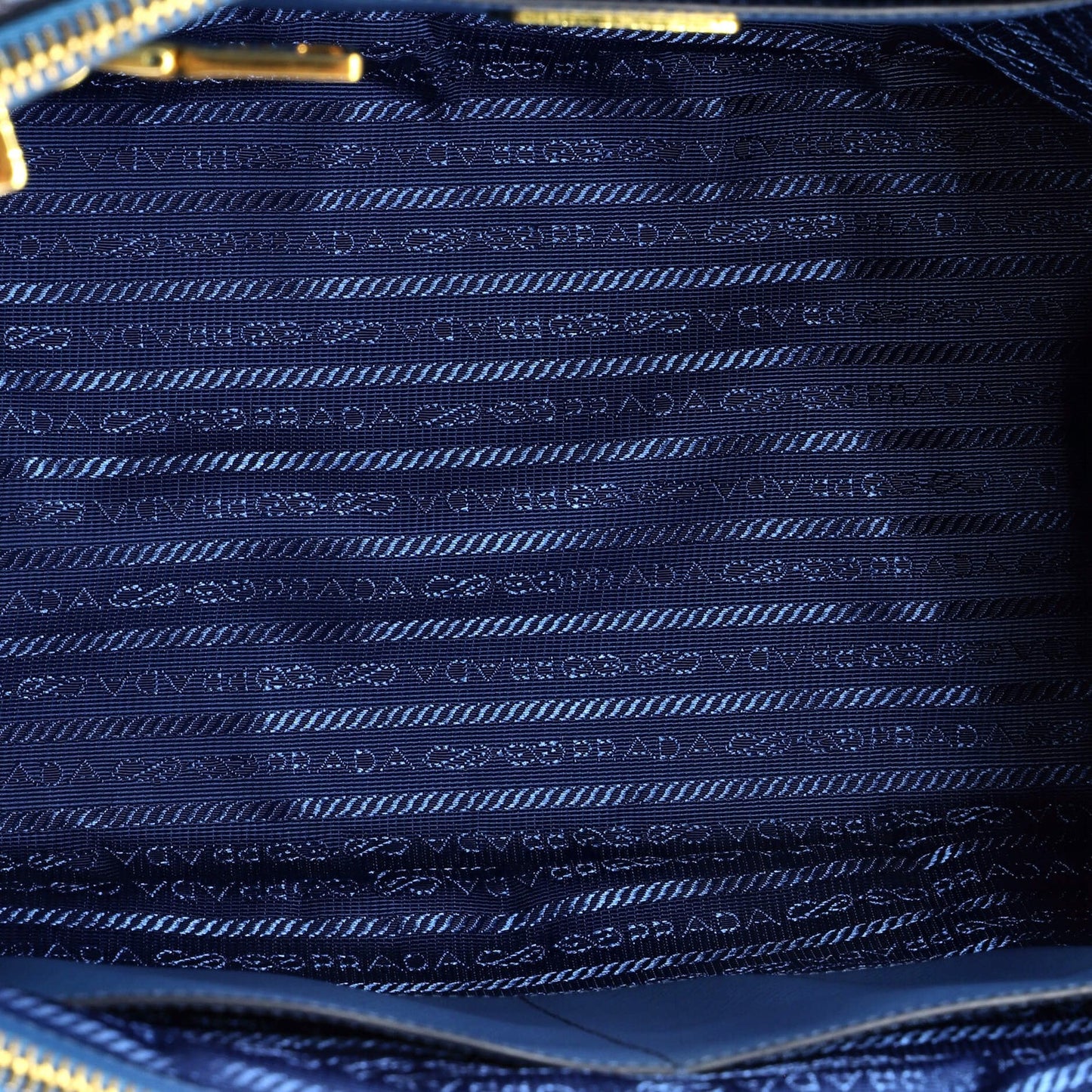 Prada Bicolor Double Zip Lux Tote Saffiano Leather Medium