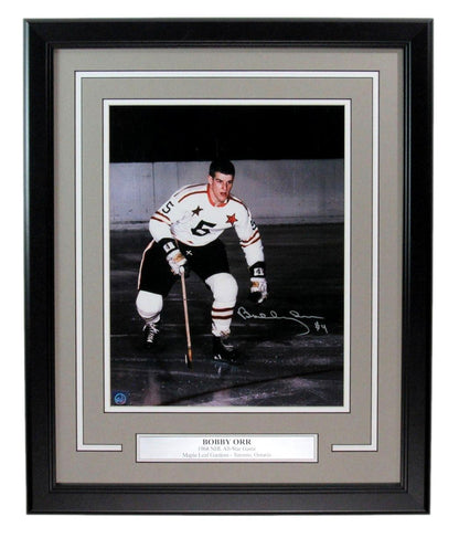 Bobby Orr Hof Signed 11X14 Photo 1968 All-Star Game Framed Gnr 187189