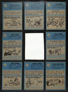 1964 Philadelphia Football Cards Green Bay Packers Partial Team Set (13) 200316
