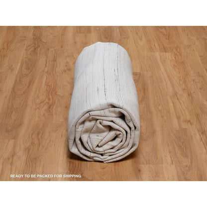 9'1"X12' Ivory Indoor Outdoor Modern Design Hand Loomed Oriental Rug