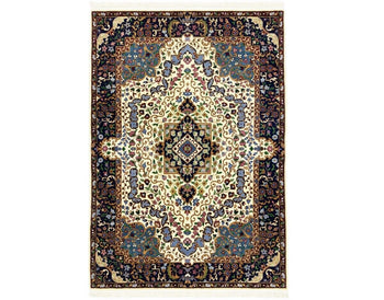 Hand-Knotted Kirman Classic Floral Design