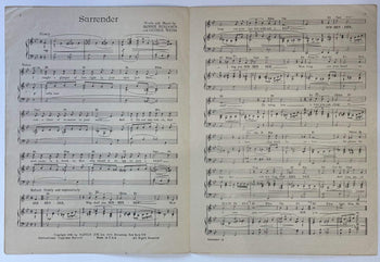 Perry Como Surrender Autographed Sheet Music (Jsa)