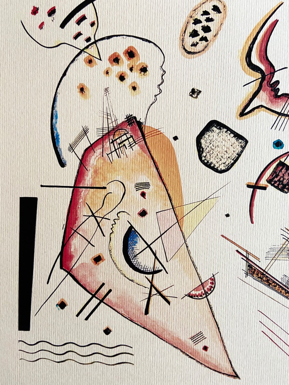 Wassily Kandinsky Lithograph 1924 Coa Published - Le Corbusier