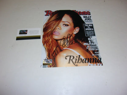 Rihanna Famous Singer Rolling Stones Cover W/Coa
