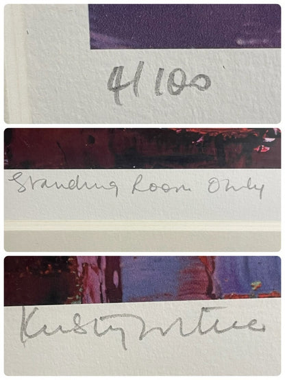 Kirsty Wither Signed Original Lithograph Print Framed "Still Life Flower"