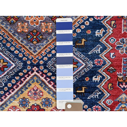 8'3"X10' Ajax Red Afghan Caucasian Design Revival Hand Knotted All Wool Rug