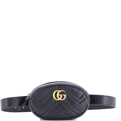 Gucci Gg Marmont Belt Bag Matelasse Leather