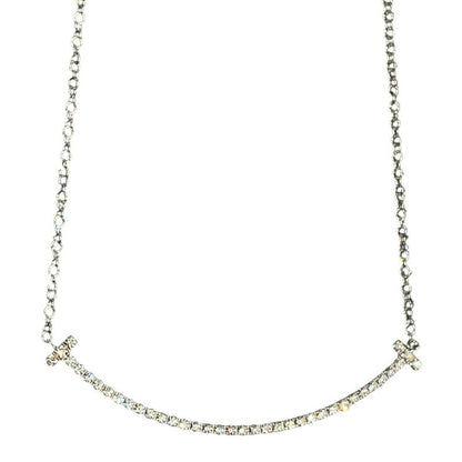 Tiffany & Co. T Smile Diamond Small Necklace 750Wg