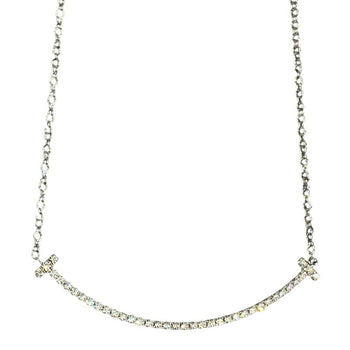 Tiffany & Co. T Smile Diamond Small Necklace 750Wg