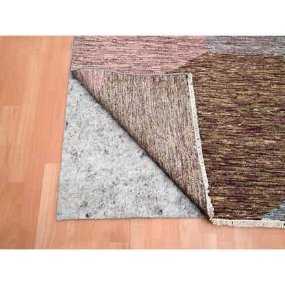 8'X10' Gray Bauhaus And Mid Century Inspired Hand Knotted Modern Wool Rug