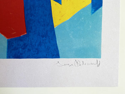 Serge Poliakoff Lithograph Moma Coa Signed Op Numbered In Pencil