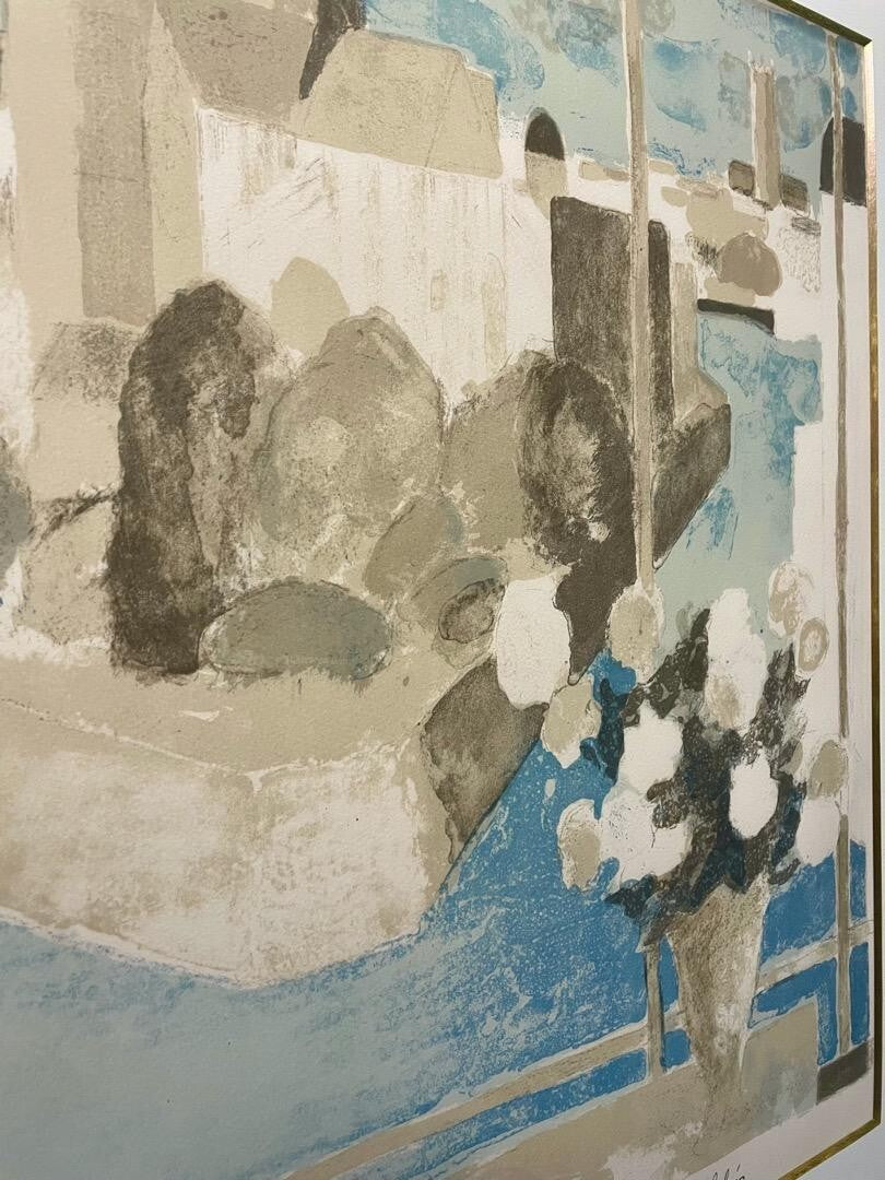 Bernard Cathelin Signed Original Lithograph Still Life Art Print Framed Paris