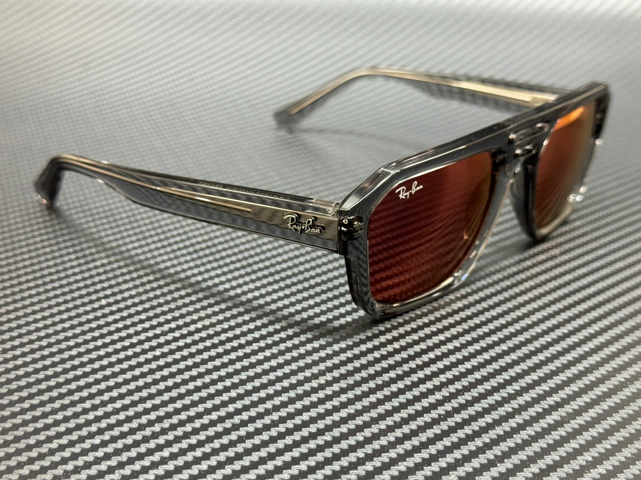 Transparent Gray Corrigan Sunglasses 6684D0 54 mm Ray Ban RB4397 Unisex