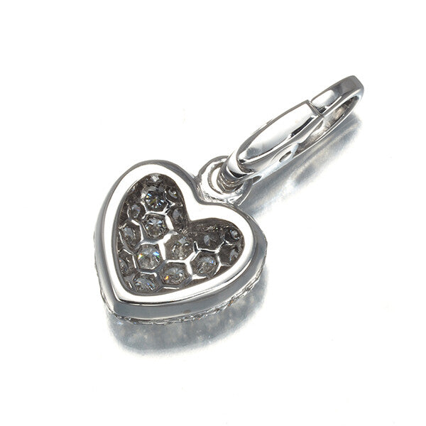 Cartier Pendant Diamond Paved Heart Charm 18K 750