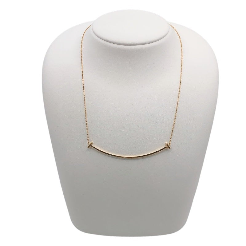 Tiffany & Co. T Smile Large Necklace K18Pg