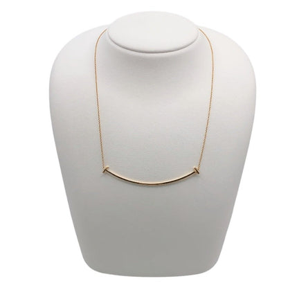 Tiffany & Co. T Smile Large Necklace K18Pg