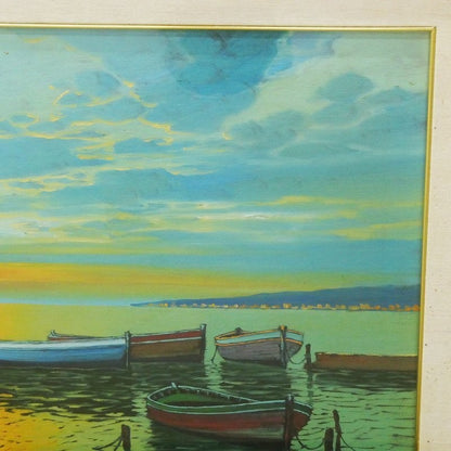 Massimo Orsucci Original Oil Canvas Signed Italian Seascape Framed COA