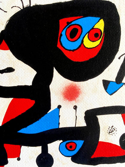 Joan Mir Lithograph Coa Signed Op Numbered Limited Stamp Published