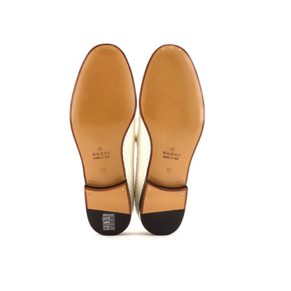 Gucci Men'S Horsebit Loafers Woven Leather