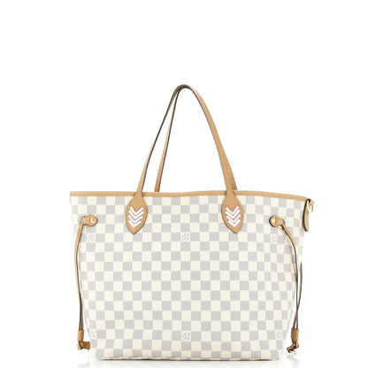MM Louis Vuitton Neverfull NM Tote Damier with Braided Detail