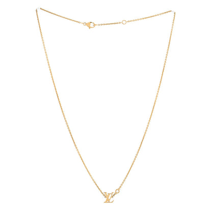 Louis Vuitton Idylle Blossom Lv Pendant Necklace 18K Yellow Gold With Diamond