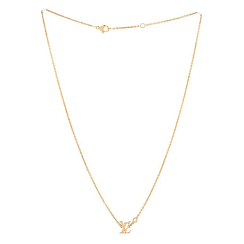 Louis Vuitton Idylle Blossom Lv Pendant Necklace 18K Yellow Gold With Diamond