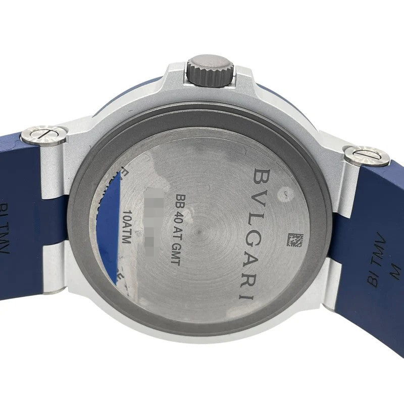 Bvlgari Aluminium Gmt Bb40Atgmt Blue Aluminium/Rubber Strap