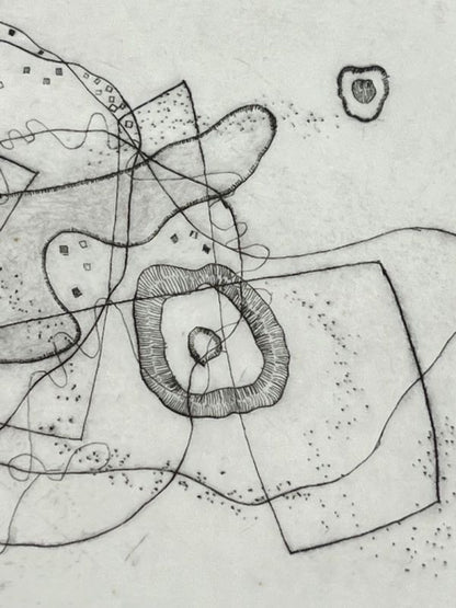 Art Rudolf Jahns Aus dem Leben der Linien 1967 Etching Signed 17/ 25 German