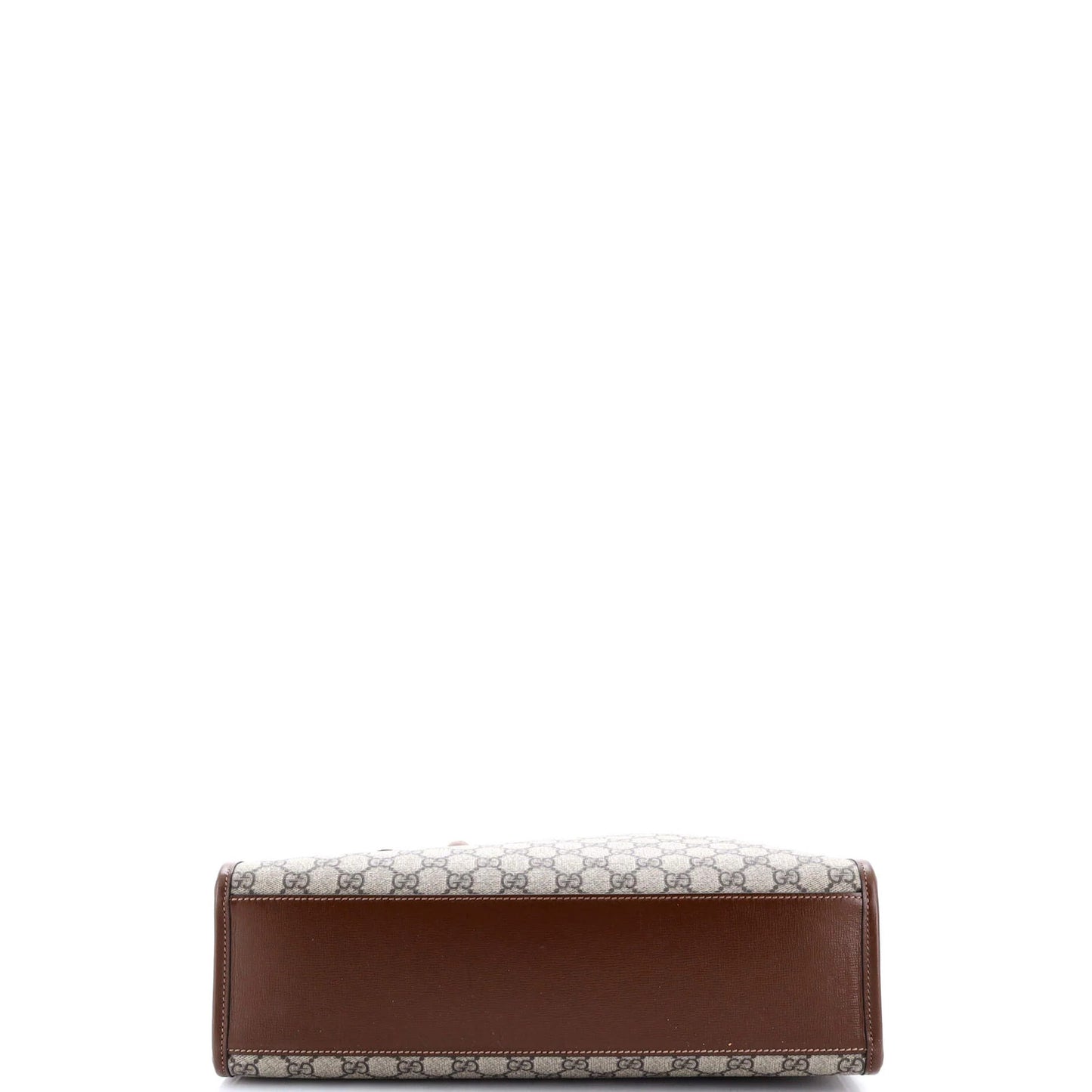 Gucci Vertical Structured Top Handle Open Tote Gg Coated Canvas Medium