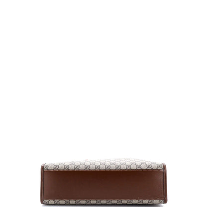 Gucci Vertical Structured Top Handle Open Tote Gg Coated Canvas Medium