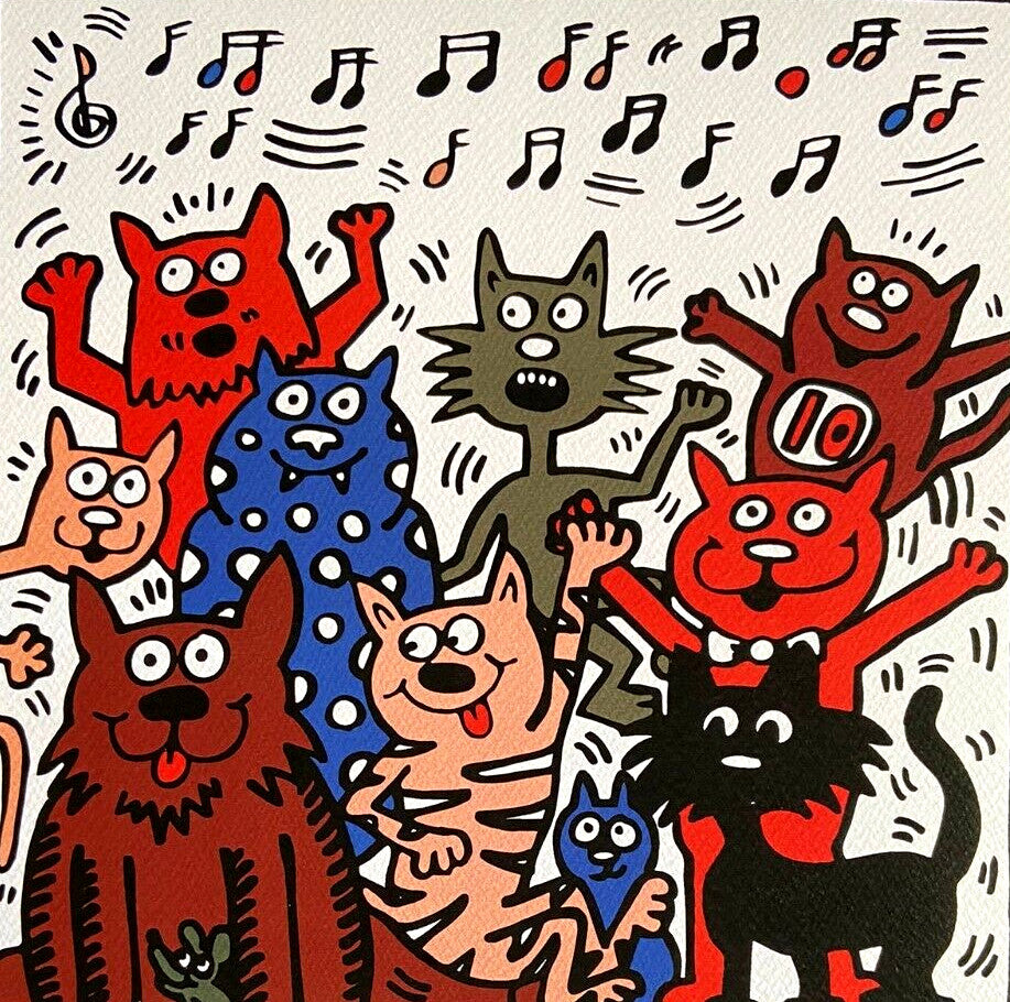 Keith Haring Lithograph Coa Signed In Pen