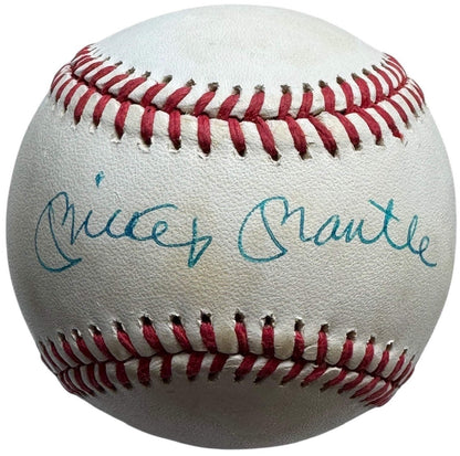Mickey Mantle Autographed Official American League Baseball (Jsa)