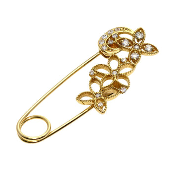 0.3ct Diamond Brooch K18 Yellow Gold  3.8g