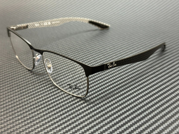 RAY BAN RX8416 2916 Matte Black on Gunmetal Square 55 mm Unisex Eyeglasses