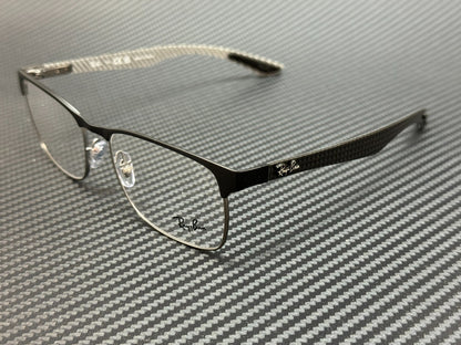 RAY BAN RX8416 2916 Matte Black on Gunmetal Square 55 mm Unisex Eyeglasses