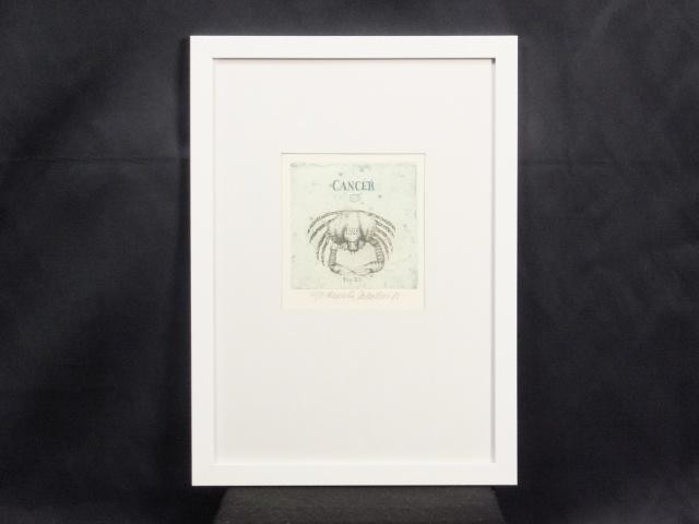 Veronika Paleckova "Cancer" Signed Color Etching Limited 50 Zodiac Art Framed
