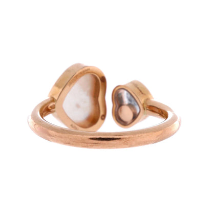 Chopard Happy Hearts Ring 18K Rose Gold And Mother Of Pearl With 1 Floating