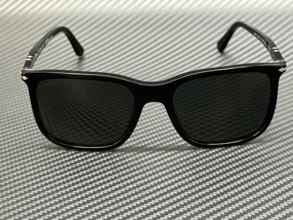 PERSOL PO3357S 95 58 RENZO Black Green Polarized Unisex 56 mm Sunglasses