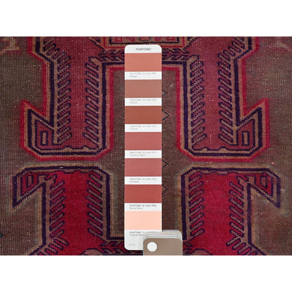 2'8"X6' Brown Vintage Northwest Zoroastrian Hand Knotted Wool Runner Rug