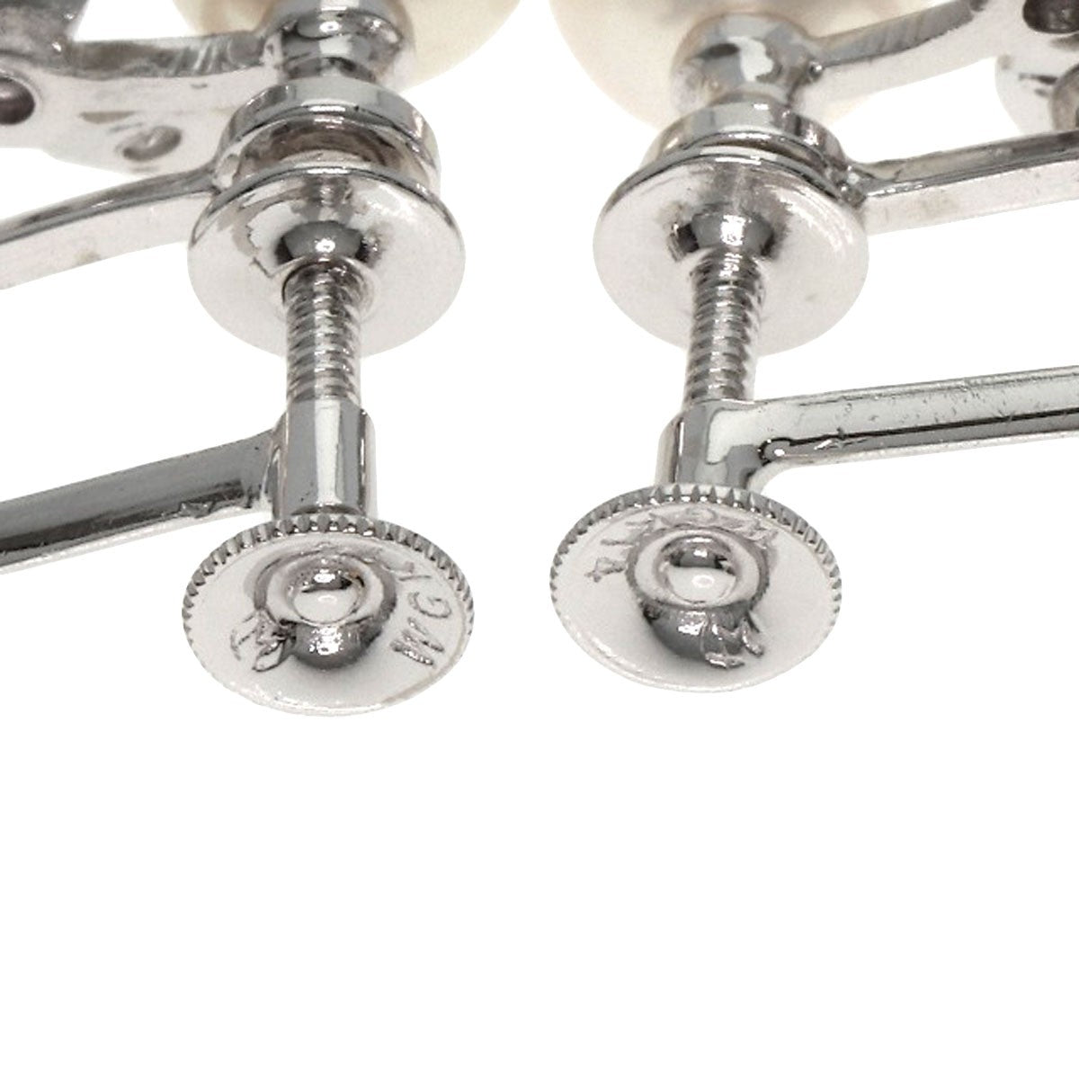 Gold MIKIMOTO Pearl Diamond Earring K14 White