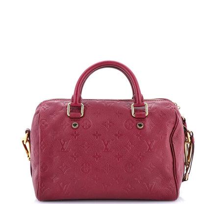 Louis Vuitton Speedy Bandouliere Bag Monogram Empreinte Leather 25