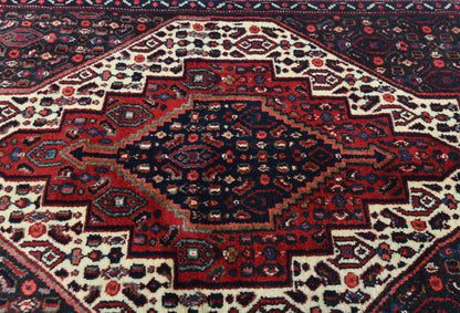 Vintage Hand-Knotted Red Wool Rug 2'5X3'4 Ft
