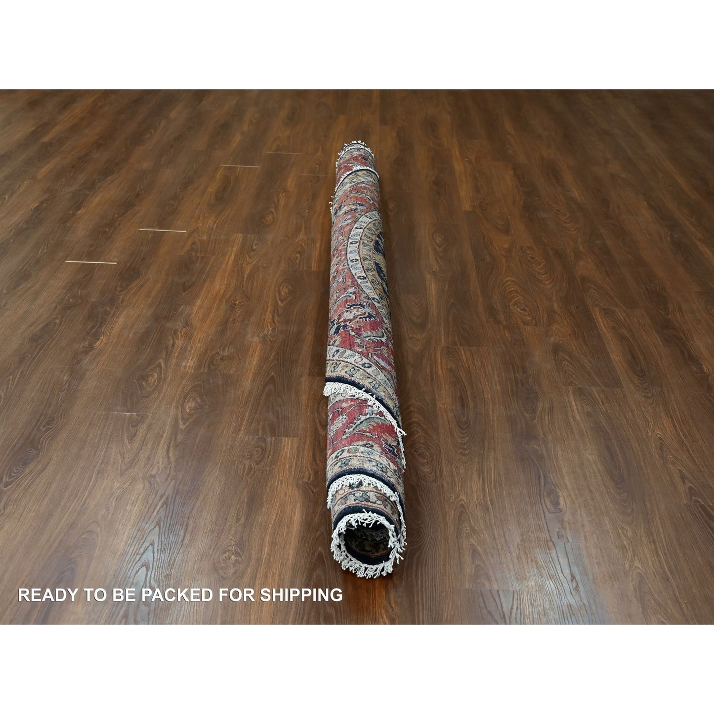 10'X10' Power Black Hand Knotted Karjihooz Design Pure Wool Round Rug