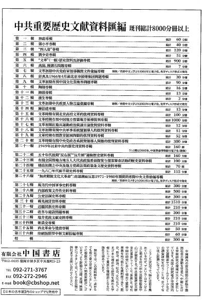 CCP History Cultural Revolution Documents Vol 16 Volumes 290 296 Shandong